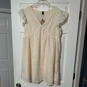 NWT SHEIN Chiffon Textured Pattern Babydoll Dress
